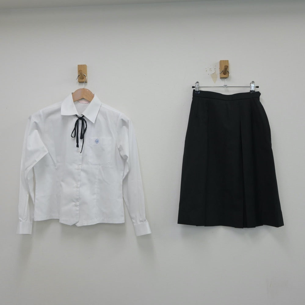 【中古】静岡県 焼津中央高等学校 女子制服 3点（シャツ・スカート）sf015610