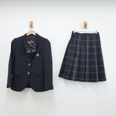 【中古】京都府 城南菱創高等学校 女子制服 3点（ブレザー・スカート）sf015617