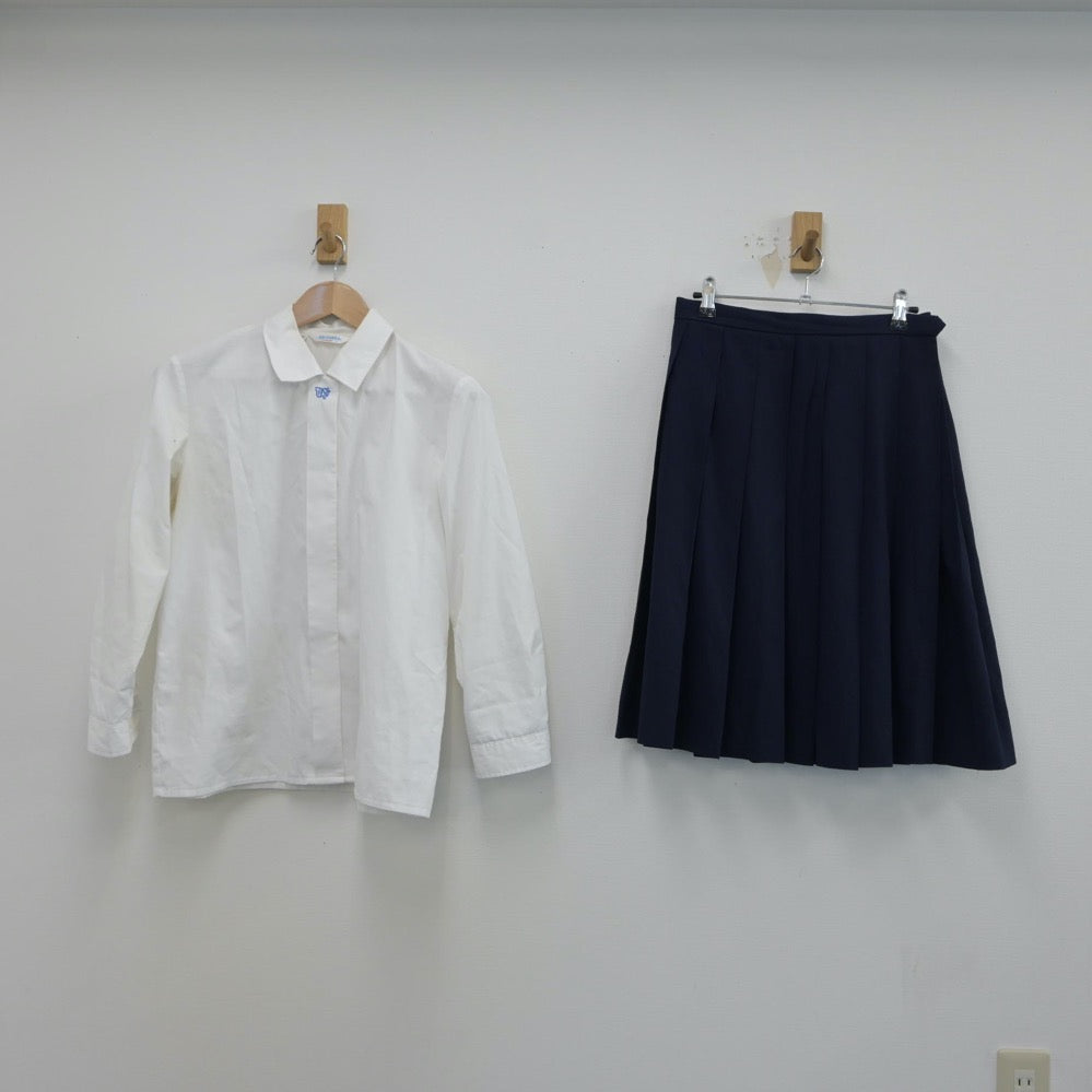 【中古】兵庫県 神戸常盤女子高等学校 女子制服 2点（シャツ・スカート）sf015618