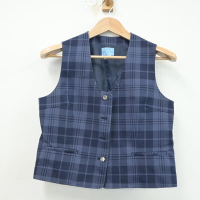 【中古】神奈川県 港中学校 女子制服 4点（ブレザー・ベスト・スカート）sf015623