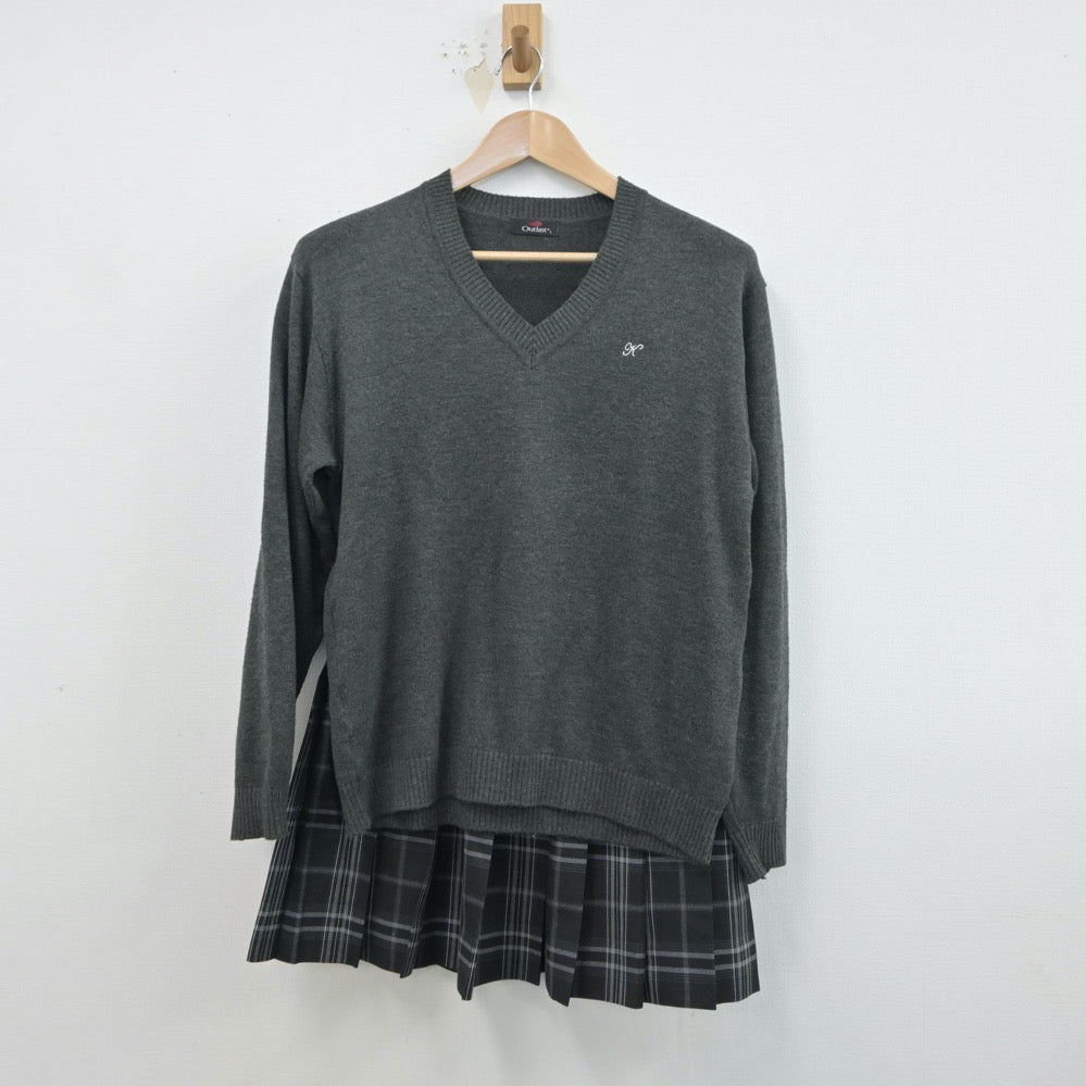 【中古】東京都 蒲田女子高等学校 女子制服 4点（ブレザー・ニット・スカート）sf015626