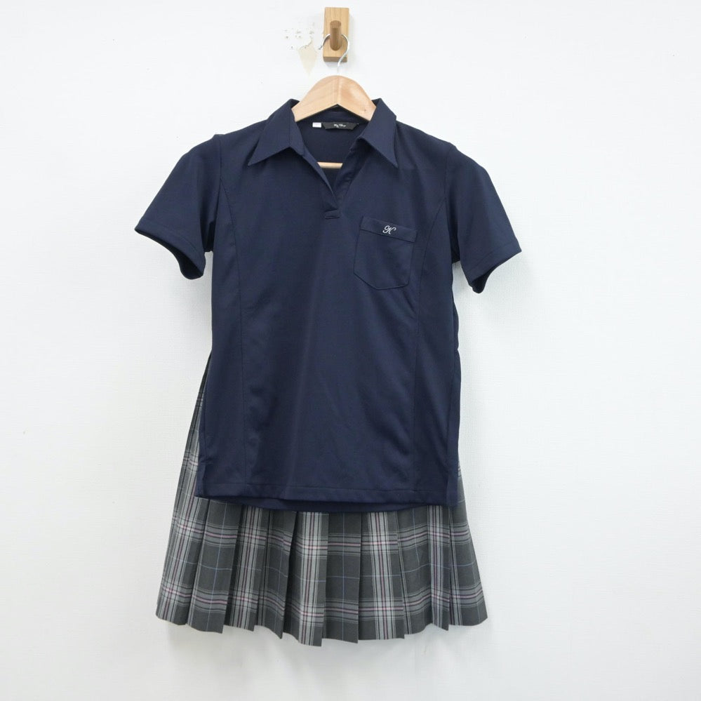 【中古】東京都 蒲田女子高等学校 女子制服 3点（シャツ・ニットベスト・スカート）sf015627