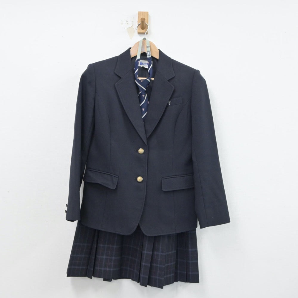 【中古】東京都 日本大学鶴ヶ丘高等学校 女子制服 4点（ブレザー・スカート）sf015634