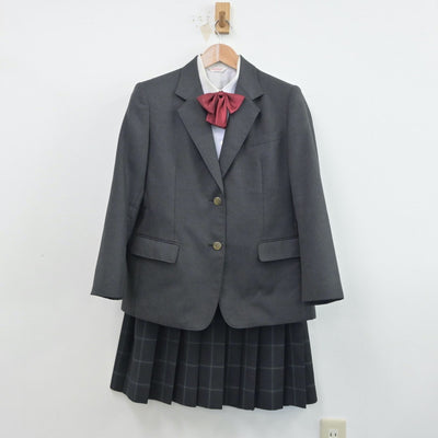 【中古】茨城県 細谷高等専修学校 女子制服 4点（ブレザー・シャツ・スカート）sf015642