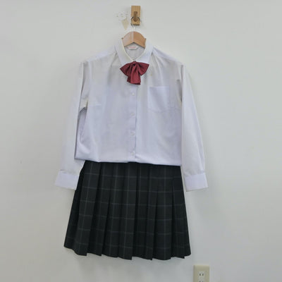 【中古】茨城県 細谷高等専修学校 女子制服 4点（ブレザー・シャツ・スカート）sf015642