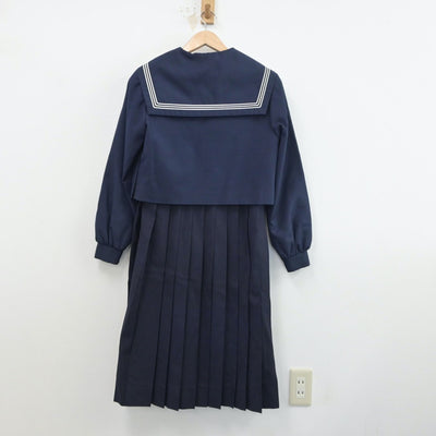 【中古】福岡県 粕屋東中学校 女子制服 2点（セーラー服・ジャンパースカート）sf015643