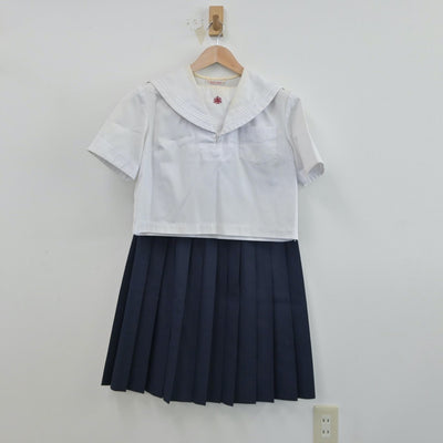 【中古】福岡県 新宮高等学校 女子制服 4点（セーラー服・スカート）sf015645