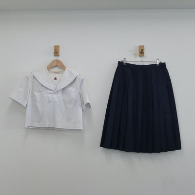 【中古】福岡県 新宮高等学校 女子制服 4点（セーラー服・スカート）sf015645