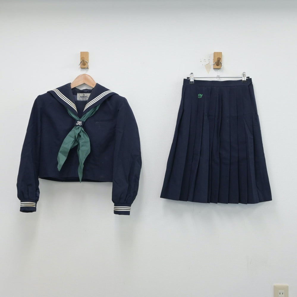 【中古】茨城県 総和北中学校 女子制服 3点（セーラー服・スカート）sf015649