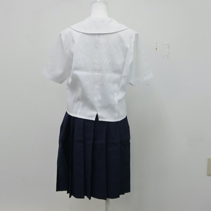 【中古】大阪府 プール学院中学校・高等学校 女子制服 4点（セーラー服・ニット・スカート）sf015652