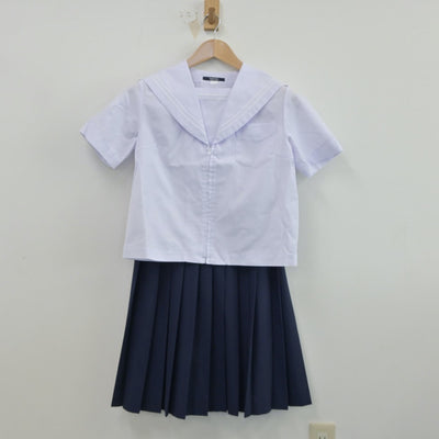 【中古】山口県 小郡中学校 女子制服 2点（セーラー服・スカート）sf015660