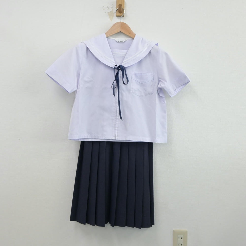 【中古】山口県 小郡中学校 女子制服 2点（セーラー服・スカート）sf015661