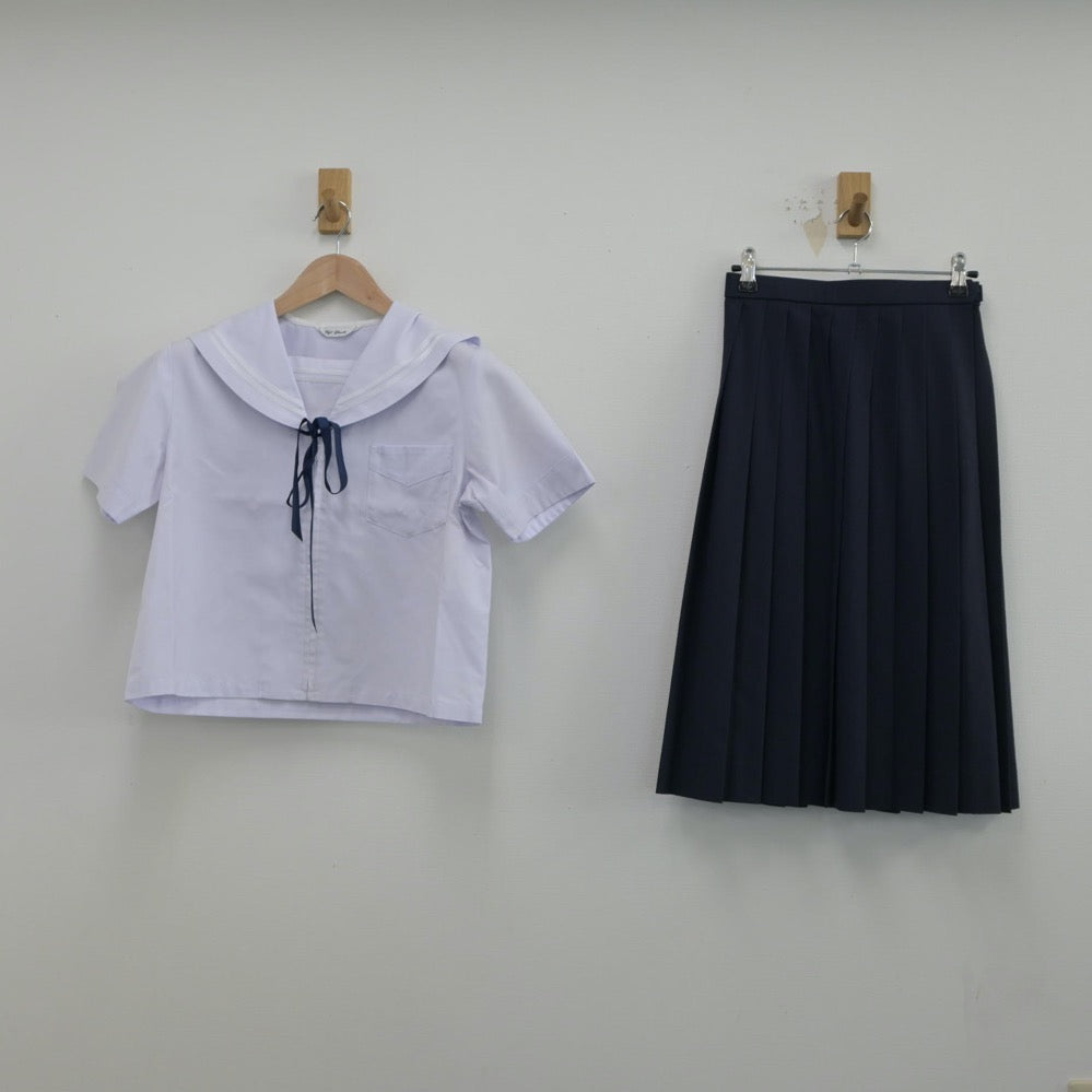 【中古】山口県 小郡中学校 女子制服 2点（セーラー服・スカート）sf015661