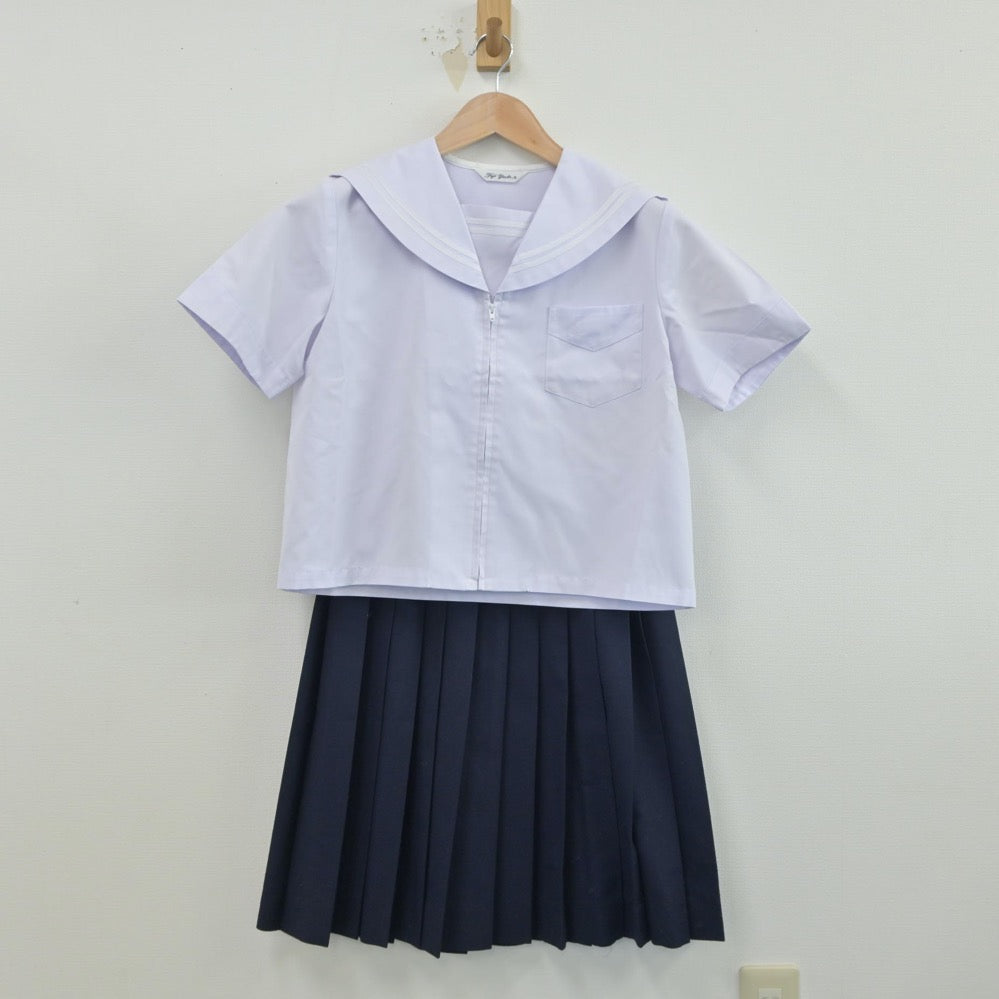 【中古】山口県 小郡中学校 女子制服 2点（セーラー服・スカート）sf015662