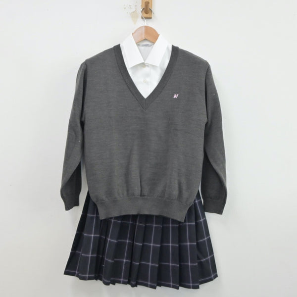 【中古制服】東京都 日本大学豊山女子高等学校 女子制服 3点（シャツ・ニット・スカート）sf015666【リサイクル学生服】 | 中古制服通販パレイド