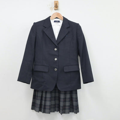 【中古】兵庫県 川西中学校 女子制服 4点（ブレザー・シャツ・ニット・スカート）sf015675