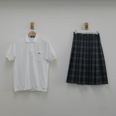 【中古】兵庫県 川西中学校 女子制服 2点（シャツ・スカート）sf015676