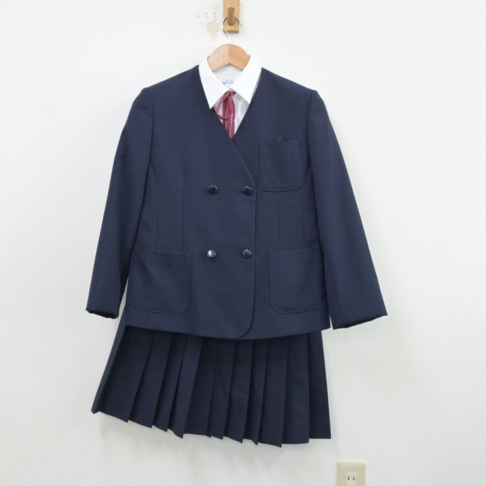 【中古】新潟県 南中学校 女子制服 4点（ブレザー・シャツ・スカート）sf015678