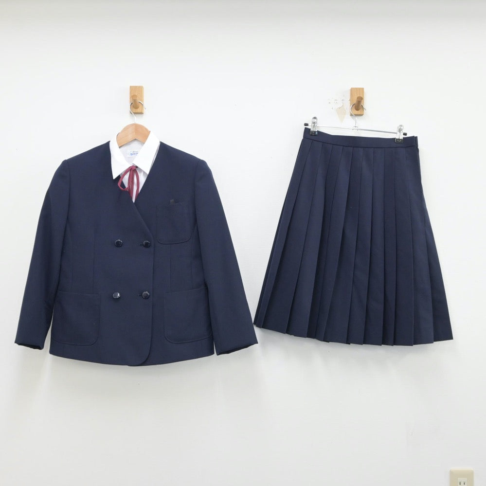 中古制服】新潟県 南中学校 女子制服 4点（ブレザー・シャツ・スカート