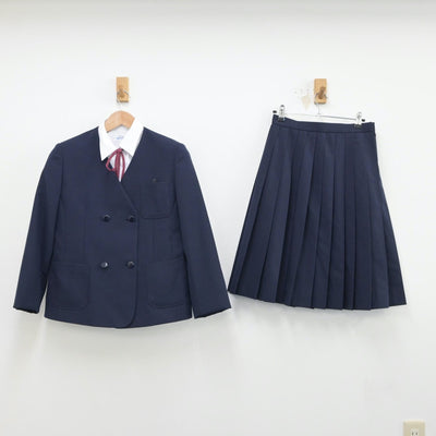 【中古】新潟県 南中学校 女子制服 4点（ブレザー・シャツ・スカート）sf015678