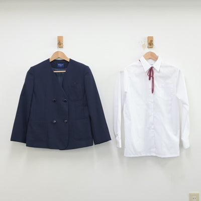 【中古】新潟県 南中学校 女子制服 4点（ブレザー・シャツ・スカート）sf015678