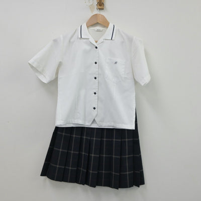 【中古】東京都 駒澤大学高等学校 女子制服 3点（シャツ・ニットベスト・スカート）sf015686