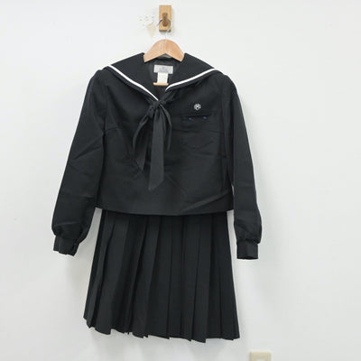 【中古】愛媛県 城南中学校 女子制服 3点（セーラー服・スカート）sf015688