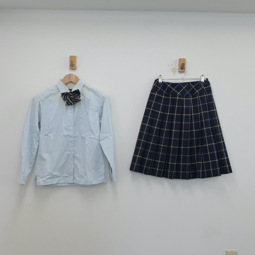 【中古】愛媛県 聖カタリナ学園高等学校 女子制服 6点（ブレザー・シャツ・ニット・スカート）sf015696