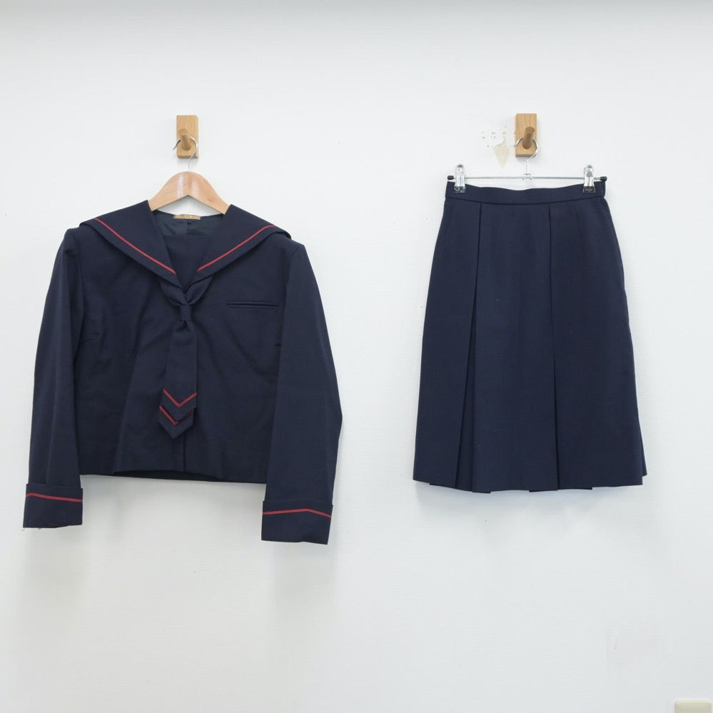 【中古】宮城県 中野中学校 女子制服 3点（セーラー服・スカート）sf015704