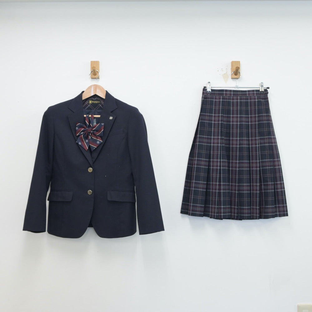 【中古】滋賀県 国際情報高等学校 女子制服 5点（ブレザー・スカート）sf015705