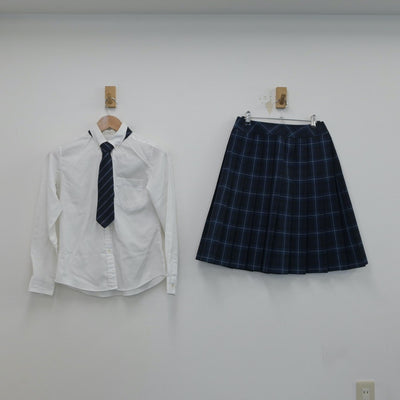 【中古】福岡県 福岡講倫館高等学校 女子制服 6点（ブレザー・シャツ・ニットベスト・スカート）sf015711