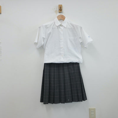 【中古】神奈川県 日本大学藤沢中学校 女子制服 3点（シャツ・スカート）sf015715