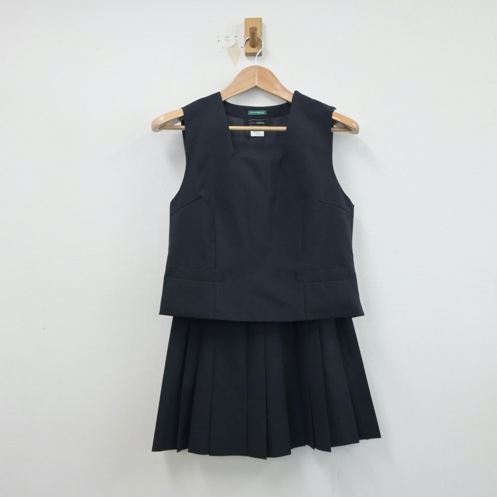 【中古】神奈川県 東野中学校 女子制服 2点（ベスト・スカート）sf015719