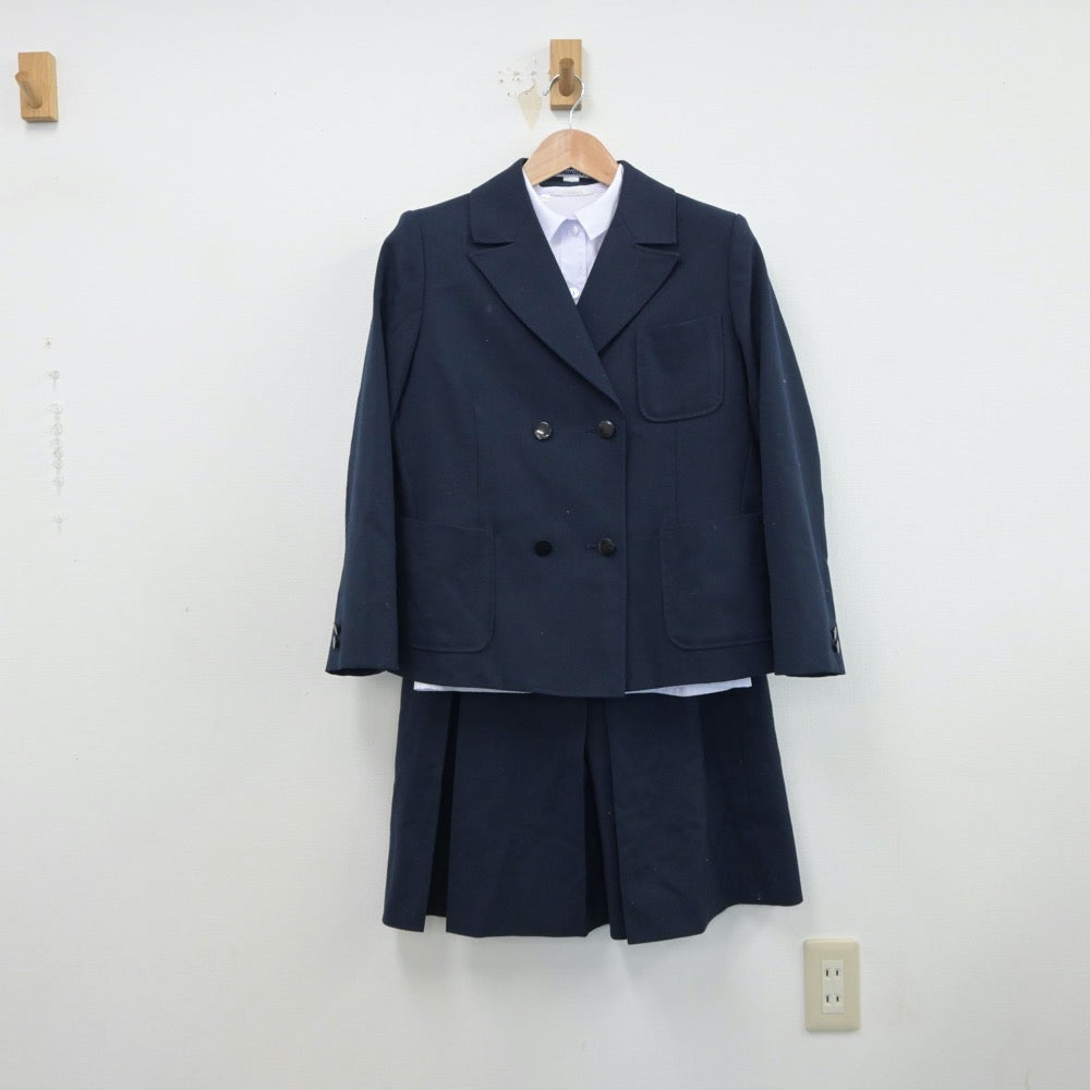 【中古】兵庫県 江井島中学校 女子制服 4点（ブレザー・シャツ・ベスト・スカート）sf015720