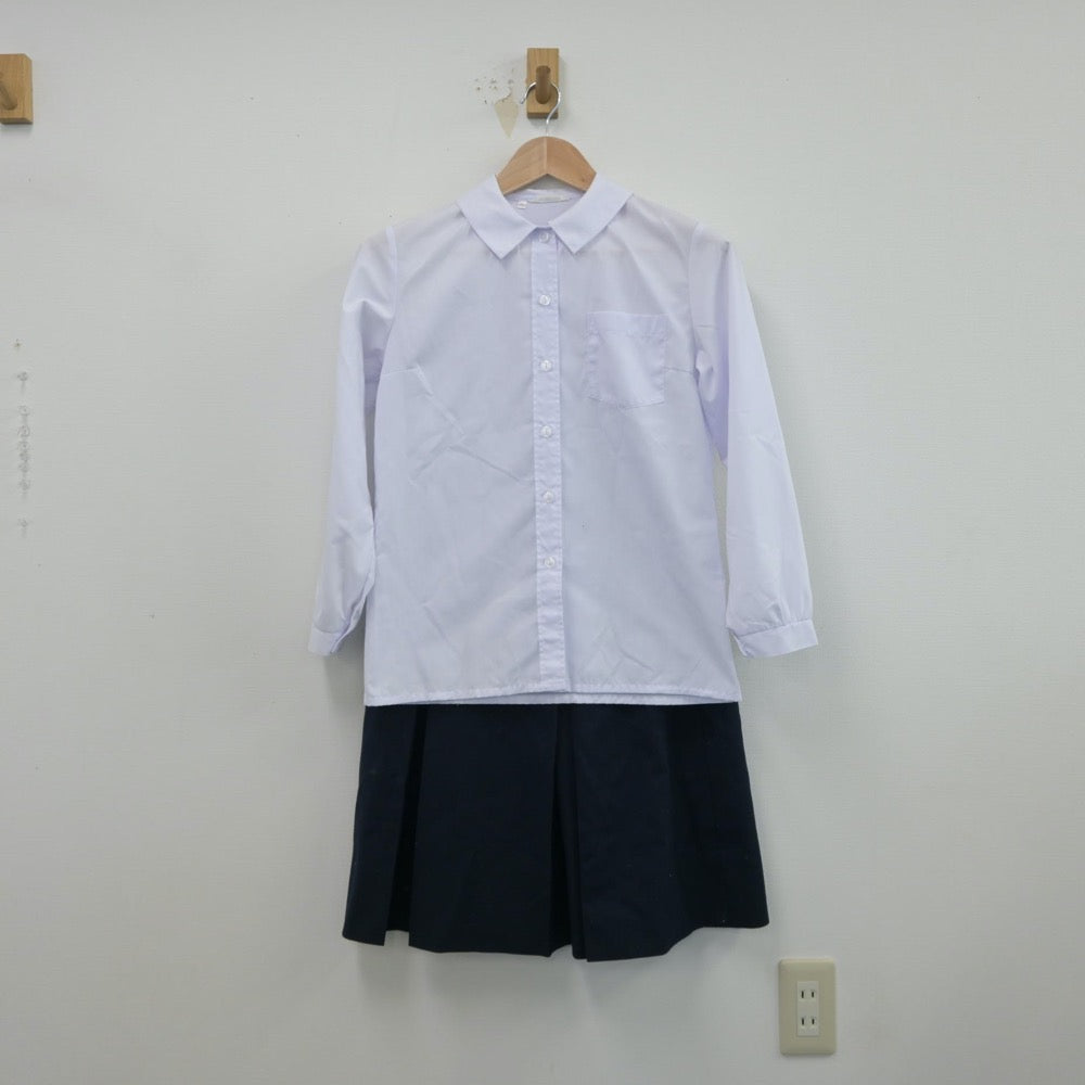 【中古】兵庫県 江井島中学校 女子制服 4点（ブレザー・シャツ・ベスト・スカート）sf015720