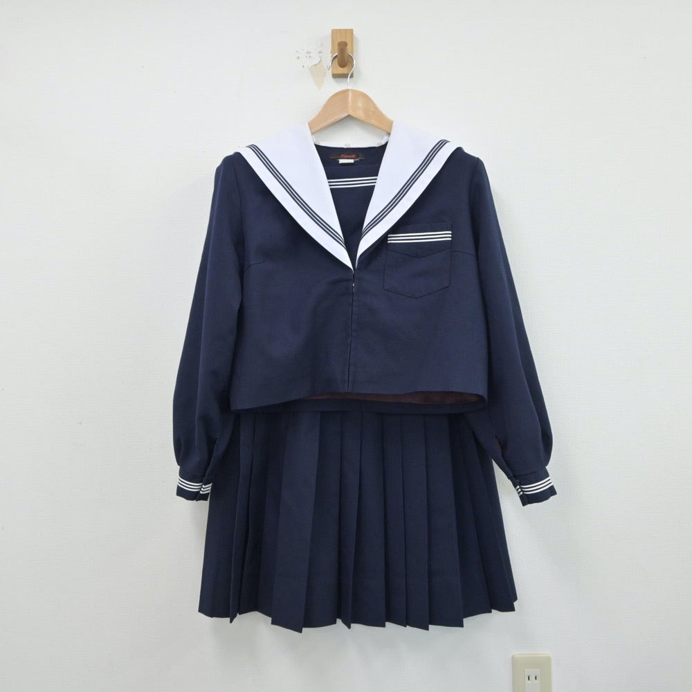 【中古】大阪府 佐野中学校 女子制服 2点（セーラー服・スカート）sf015728