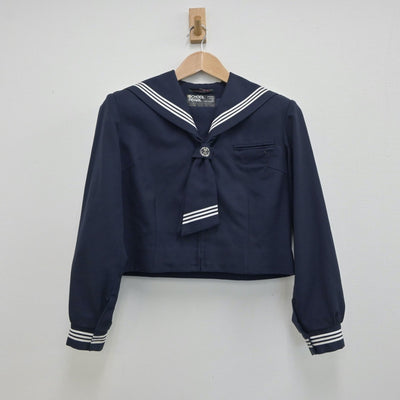 【中古】埼玉県 早稲田中学校 女子制服 3点（セーラー服・ジャンパースカート）sf015730