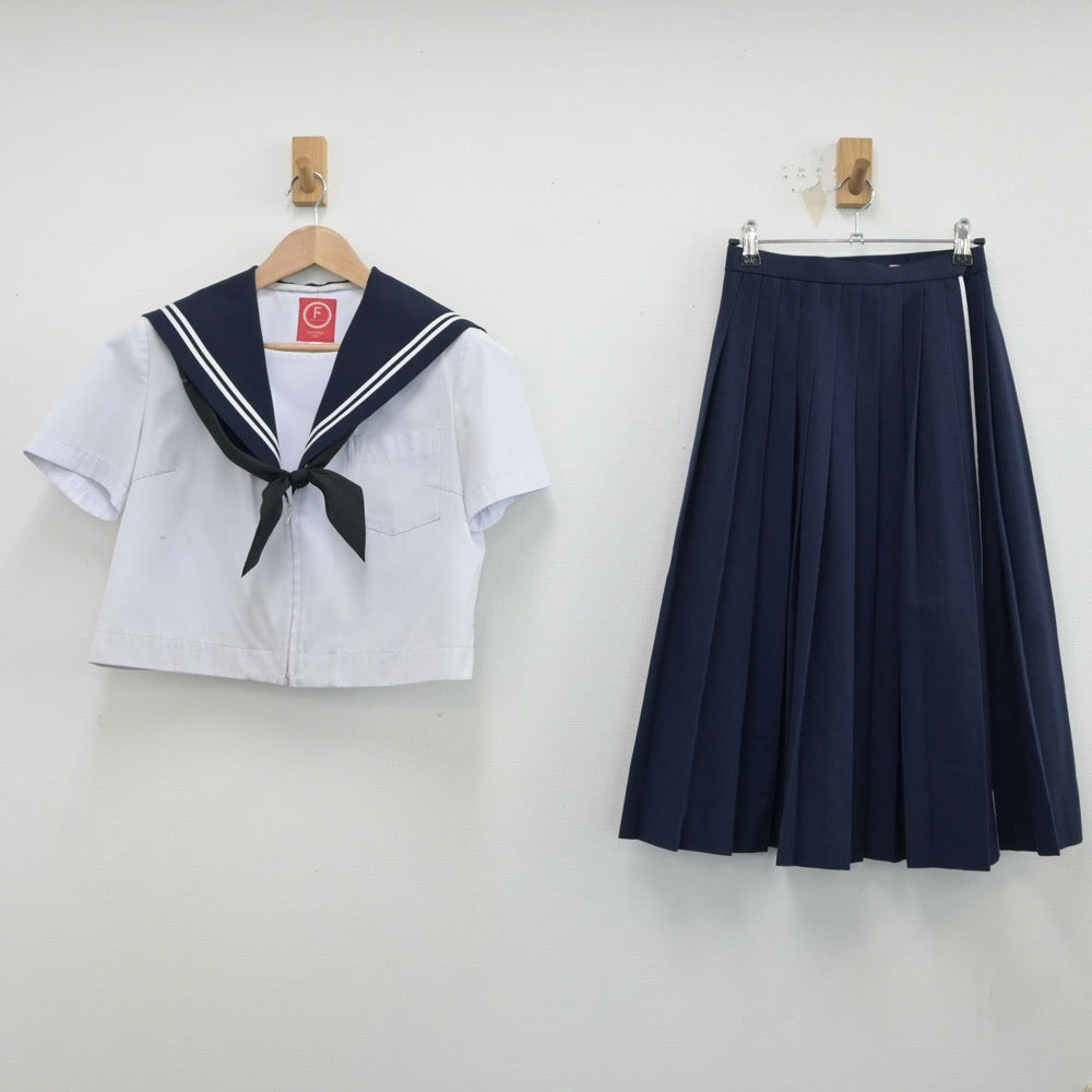 【中古】愛知県 城東中学校 女子制服 3点（セーラー服・スカート）sf015741