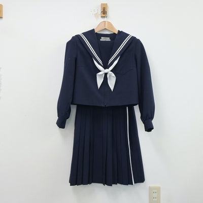 【中古】愛知県 城東中学校 女子制服 3点（セーラー服・スカート）sf015743