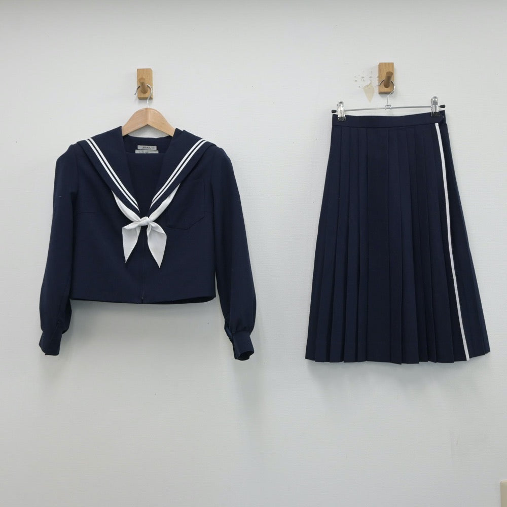 【中古】愛知県 城東中学校 女子制服 3点（セーラー服・スカート）sf015743