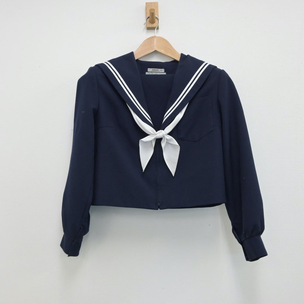 【中古】愛知県 城東中学校 女子制服 3点（セーラー服・スカート）sf015743