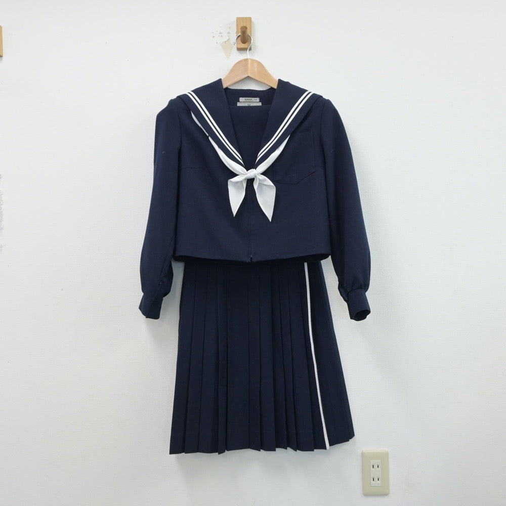 【中古】愛知県 城東中学校 女子制服 3点（セーラー服・スカート）sf015744