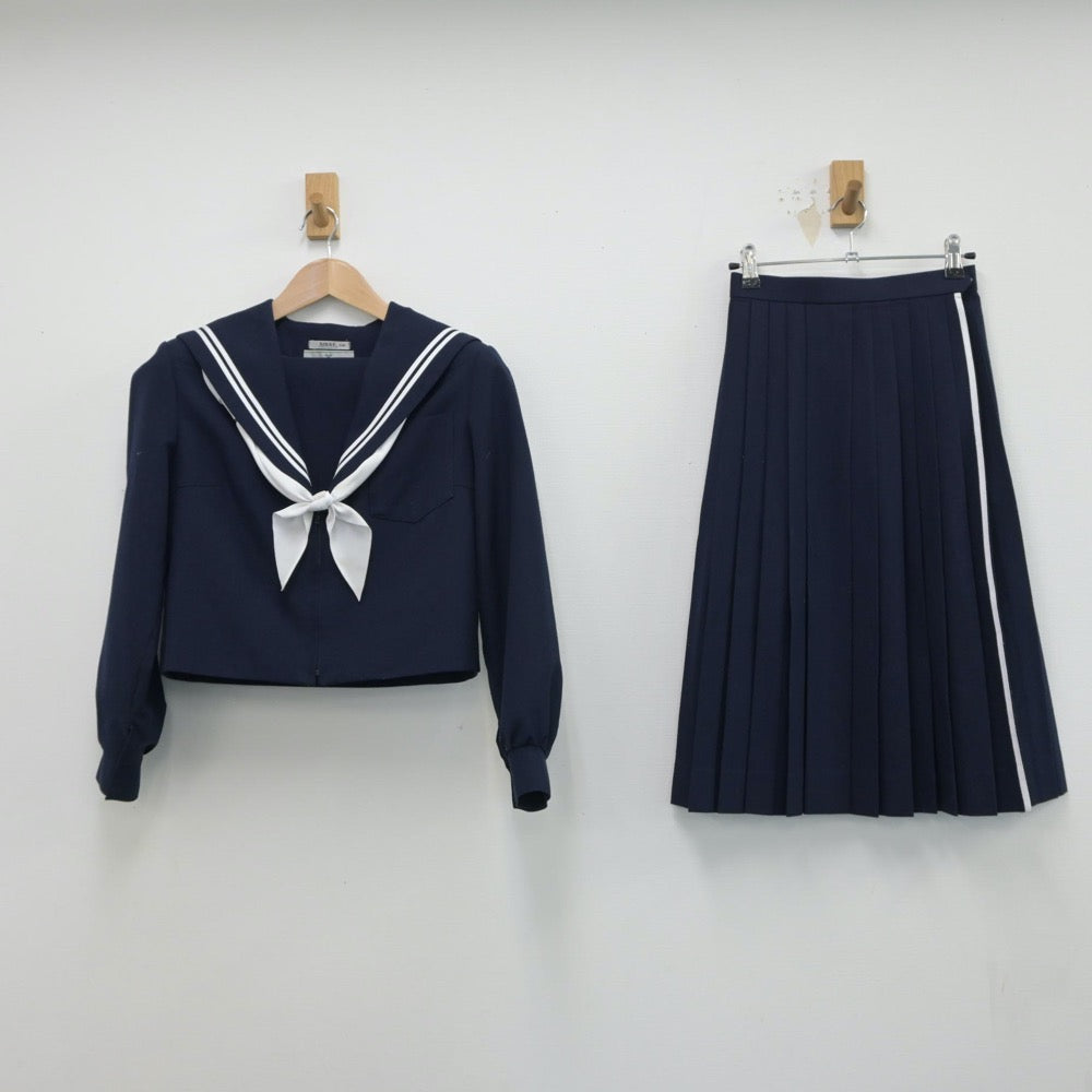 【中古】愛知県 城東中学校 女子制服 3点（セーラー服・スカート）sf015744