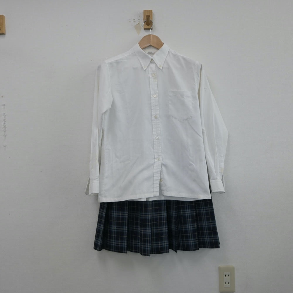 【中古】兵庫県 須磨学園高等学校 女子制服 3点（シャツ・ニット・スカート）sf015758