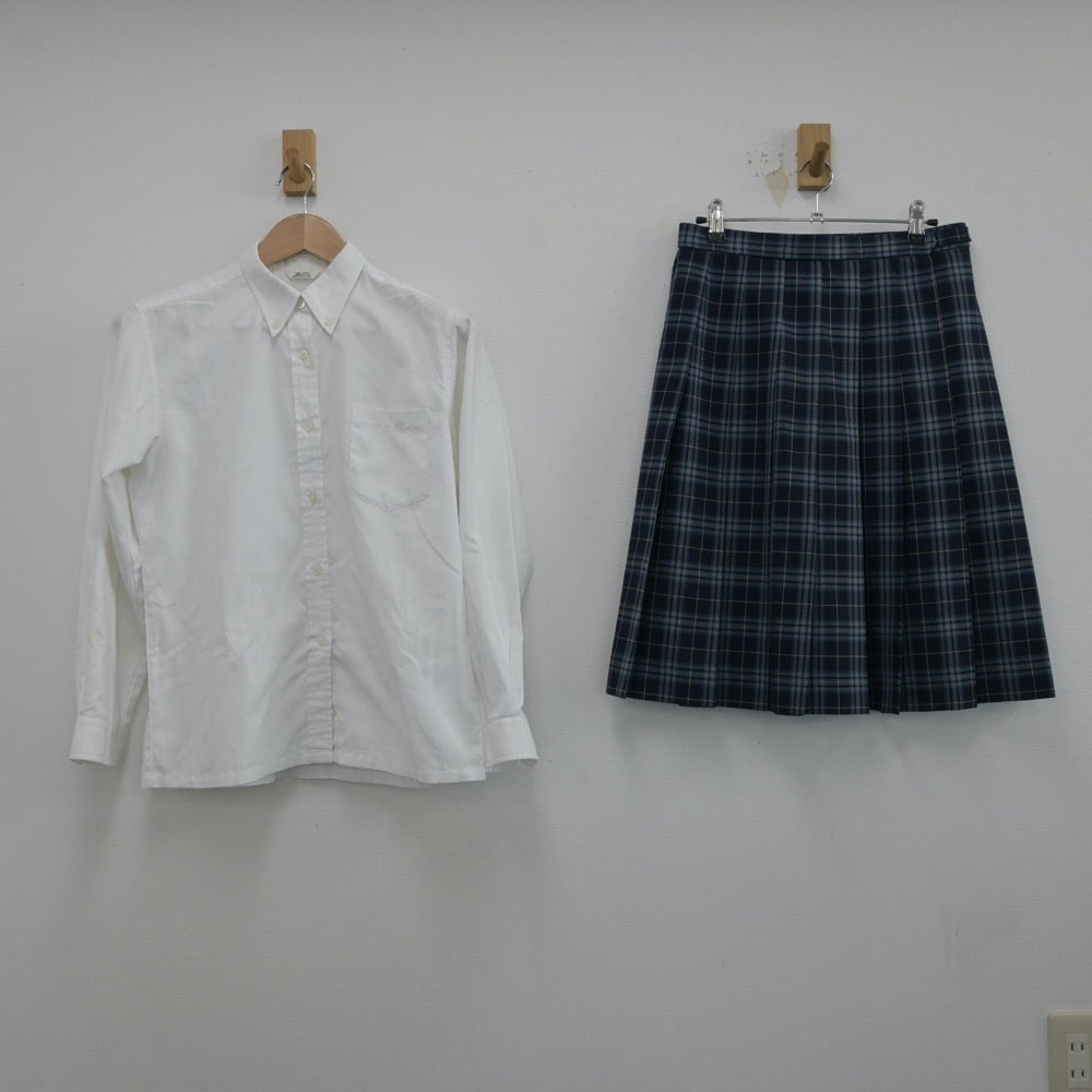 【中古】兵庫県 須磨学園高等学校 女子制服 3点（シャツ・ニット・スカート）sf015758