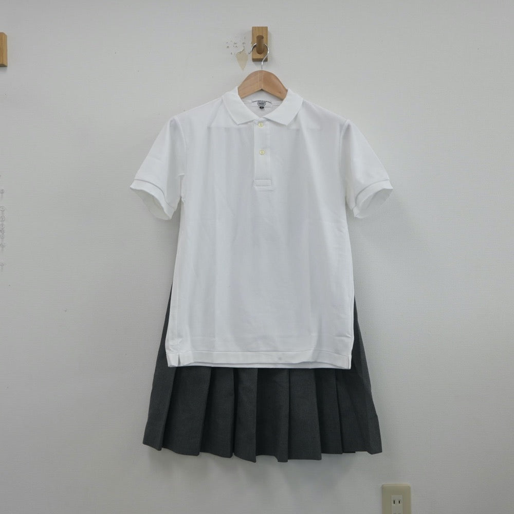 【中古】兵庫県 須磨学園高等学校 女子制服 4点（シャツ・ニットベスト・スカート）sf015760