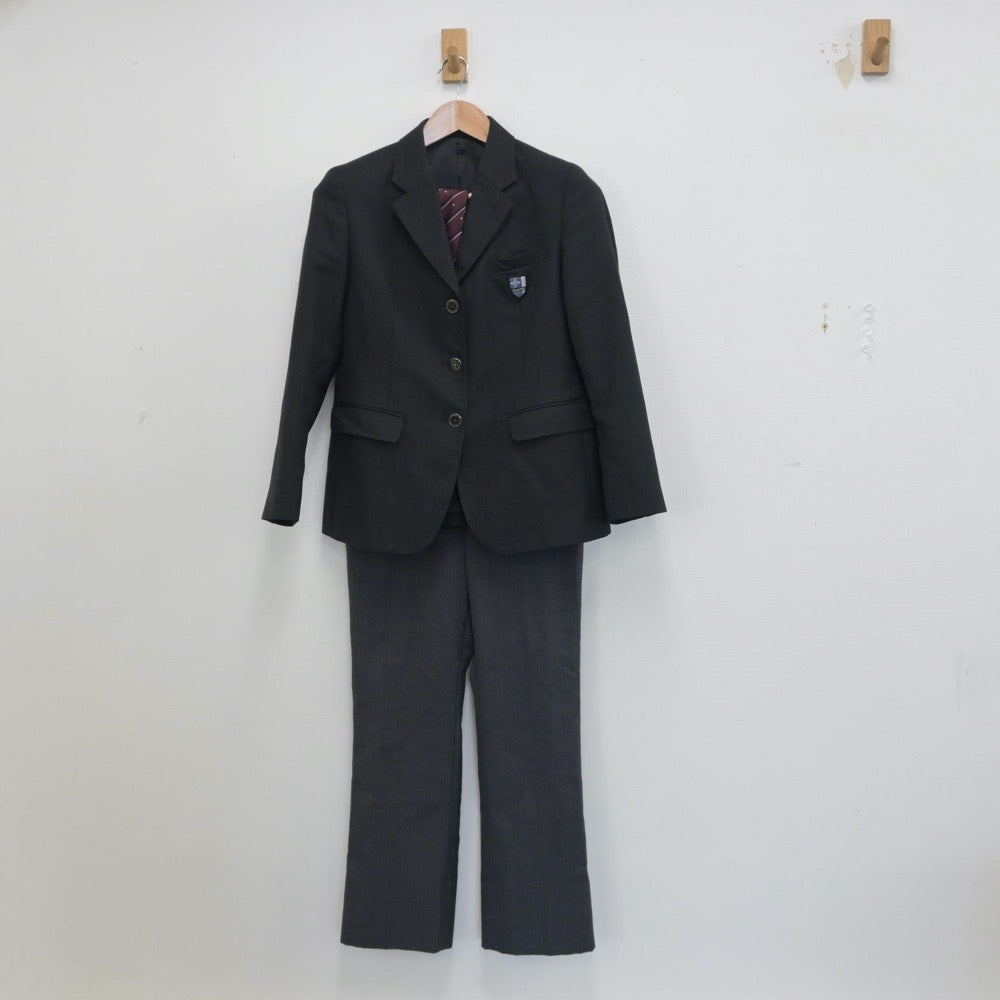 【中古】北海道 札幌市立札苗北中学校 女子制服 3点（ブレザー・ズボン）sf015767