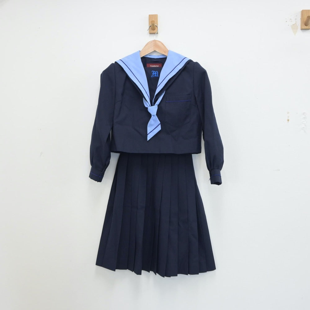 【中古】大阪府 大阪府和泉市立南池田中学校 女子制服 2点（セーラー服・スカート）sf015769