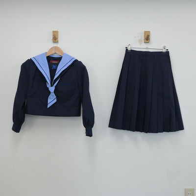 【中古】大阪府 大阪府和泉市立南池田中学校 女子制服 2点（セーラー服・スカート）sf015769