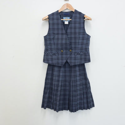 【中古】大阪府 私立初芝橋本高校 女子制服 3点（ベスト・ニットベスト・スカート）sf015772